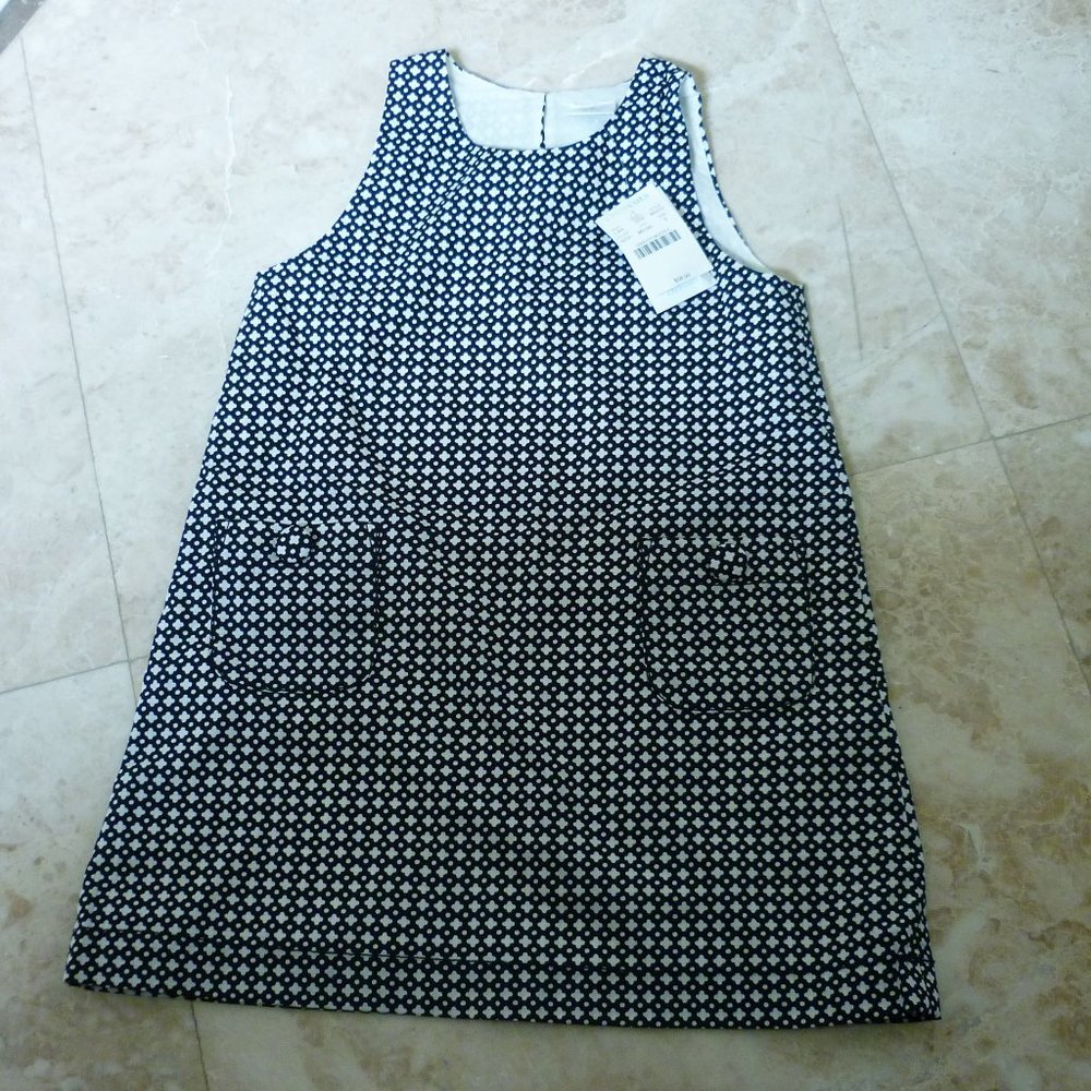 NEW CREWCUTS NAVY BLUE AND WHITE COTTON JUMPER